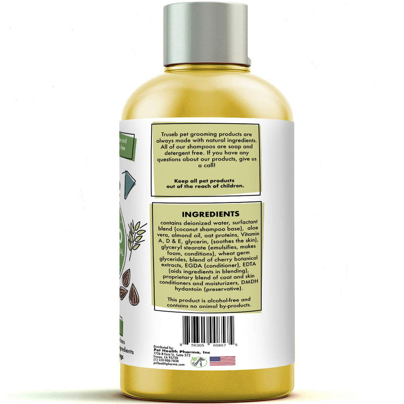 [Australia] - New All Natural Oatmeal Dog Shampoo + Conditioner for Dogs, Cats and Small Animals-Hypoallergenic and Soap Free Blend with Almond oil and Aloe Vera for Allergies & Sensitive Skin- Made in USA (17oz) 