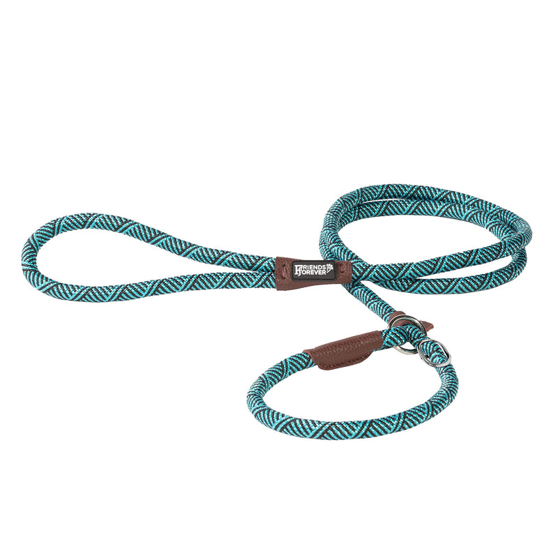 Friends Forever Extremely Durable Dog Rope Leash, Premium Quality Mountain Climbing Rope Lead, Strong, Sturdy Comfortable Leash Supports The Strongest Pulling Large Medium Dogs 6 feet, Blue - PawsPlanet Australia