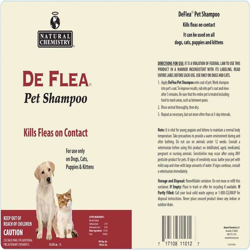 [Australia] - DeFlea Ready to Use Flea & Tick Shampoo for Dogs and Puppies 33.8oz 