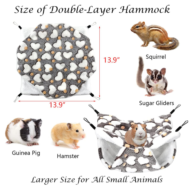 Vehomy 3Pcs Sugar Glider Hamster Hammock Hanging Tunnel and Warm Bed Soft Mat Set for Small Animals Hanging Hammock Cage Accessories Hideout Swing for Squirrel Ferret Rat Chincilla Guinea Pig - PawsPlanet Australia