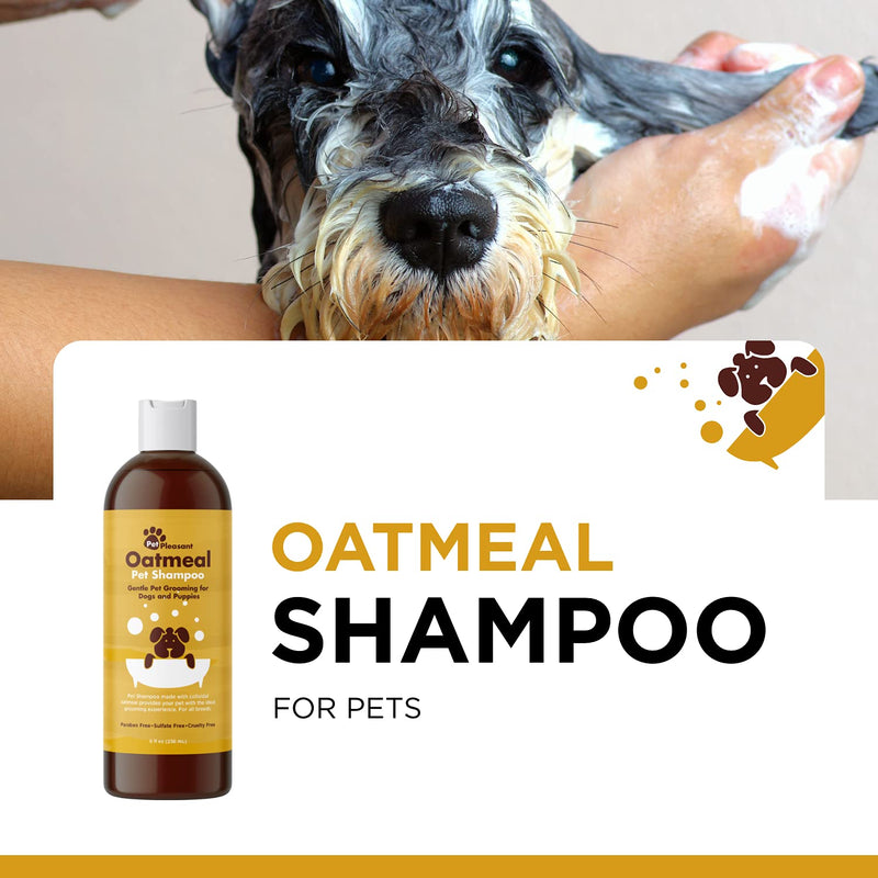 Deodorizing Dog Shampoo for Dry Skin - Moisturizing Colloidal Oatmeal Dog Shampoo for Smelly Dogs and Dog Grooming Supplies - Gentle Pet Shampoo for Dogs for Pet Odor and Dog Wash Puppy Supplies - PawsPlanet Australia