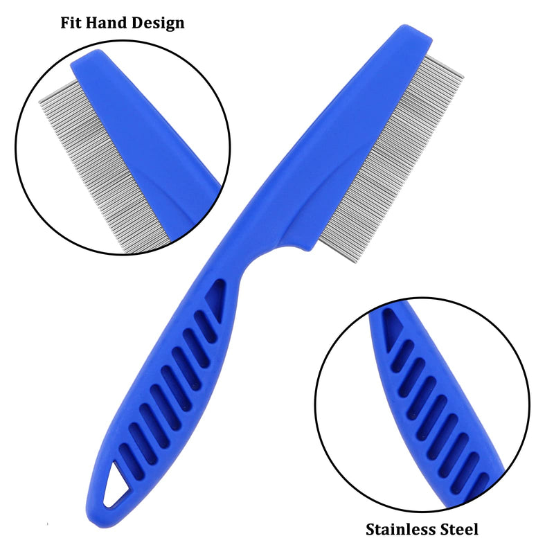 Cobee Dog Flea Lice Comb, Dog Cat Grooming Comb Pet Tear Stain Remover Combs Fine Tooth Care Removal Tool (4 Pieces) 4 Pieces - PawsPlanet Australia