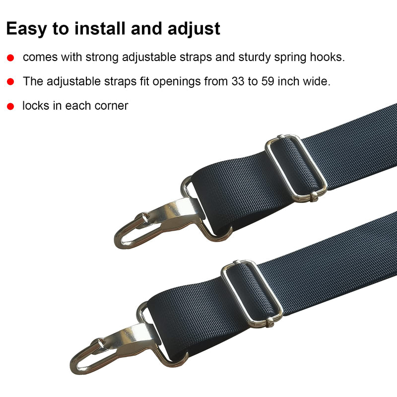 N\A Horses Stall Guard with Adjustable Straps and Sturdy Spring Hooks, Designed to Keep Horses Safe and Comfortable, 27"x19" (Blue) - PawsPlanet Australia