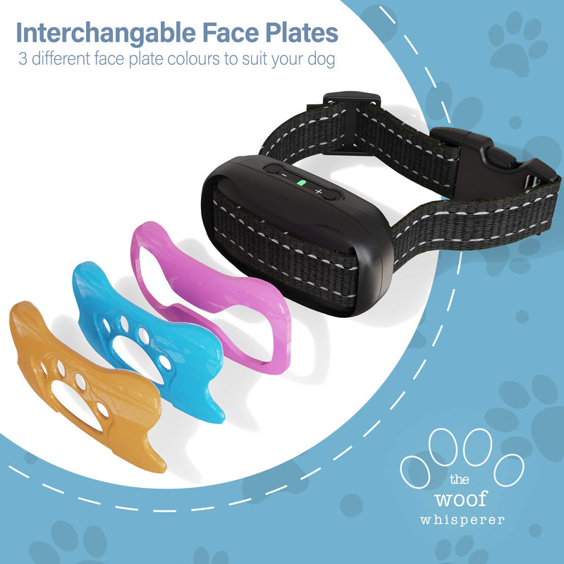 The Woof Whisperer Anti Bark Dog Collar Small Medium Large Dogs STOP BARKING No Shock Vibration Sound Training Collar HUMANE & SAFE Automatic Anti-Bark Barking Deterrent Device - PawsPlanet Australia