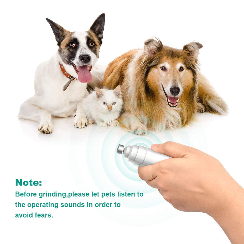 Romanda Dog Nail Grinders- Upgraded 2 Speed Quiet Pet Nail Trimmer Dog Nail File Grinder,Claw Care for Dogs & Cats - PawsPlanet Australia