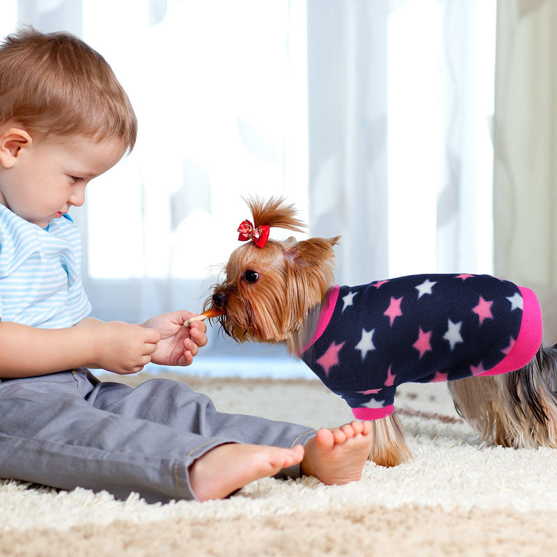 3 Pieces Winter Dog Clothes Warm Dog Shirts Soft Fleece Puppy Clothes Colorful Thickening Dog Pajamas Winter Outfits Dog Sweater for Small Pets Dog Cat Chihuahua Teddy Lovely Pattern - PawsPlanet Australia
