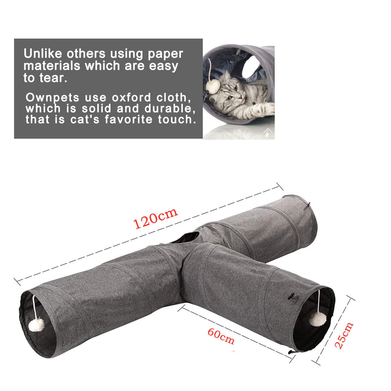 Ownpets Cat tunnel, Oxford Cat Cube 3-Way Tunnels Extra Long & Collapsible Cat Tube Tunnel, Cat Tunnels and Tubes for Indoors Cat, Puppy, Rabbit, Kitten, and Mongoose - PawsPlanet Australia