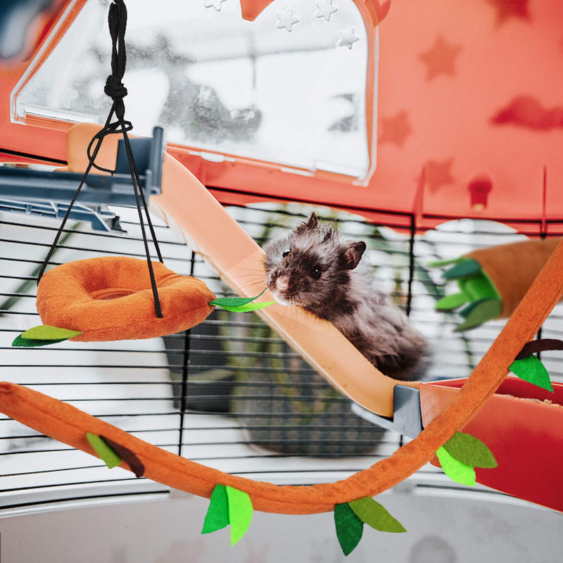 5 Pack Warm Hamster Cage Guinea Pig Cage Accessories, Ferret Cage Toys Hammock Hamster Bed Rat Hammock, Hamster Tunnels and Swing, for Squirrel Hamster Playing Sleeping Cage Nest Accessories - PawsPlanet Australia