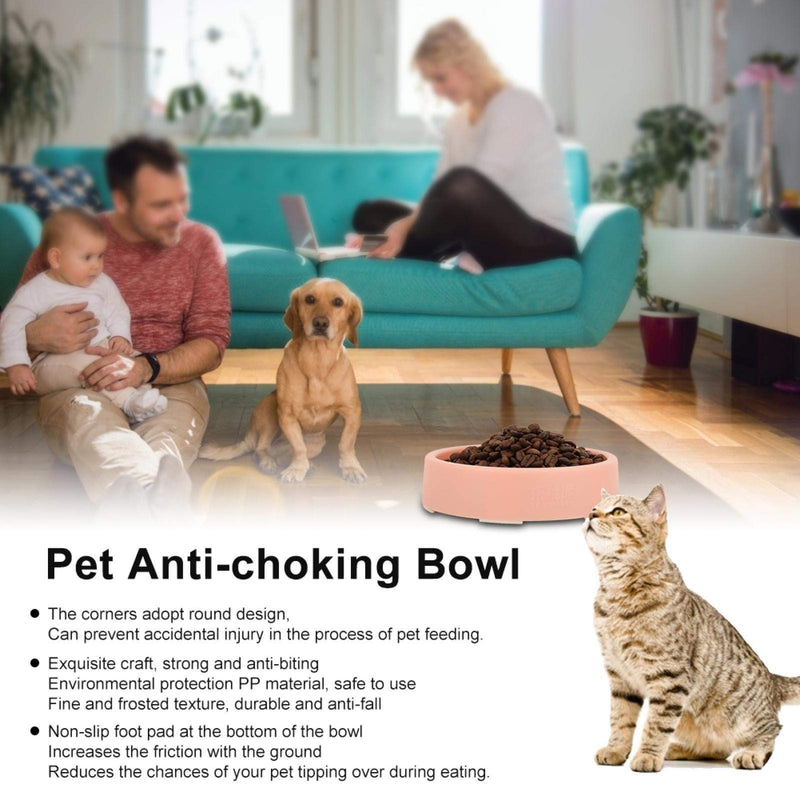 Dog Slow Feeder Bowl, Non-slip Bottom Pet Slow Food Bowl Anti-choke Interactive Pet Bowl for Dogs Cats Puppies(Pink) Pink - PawsPlanet Australia