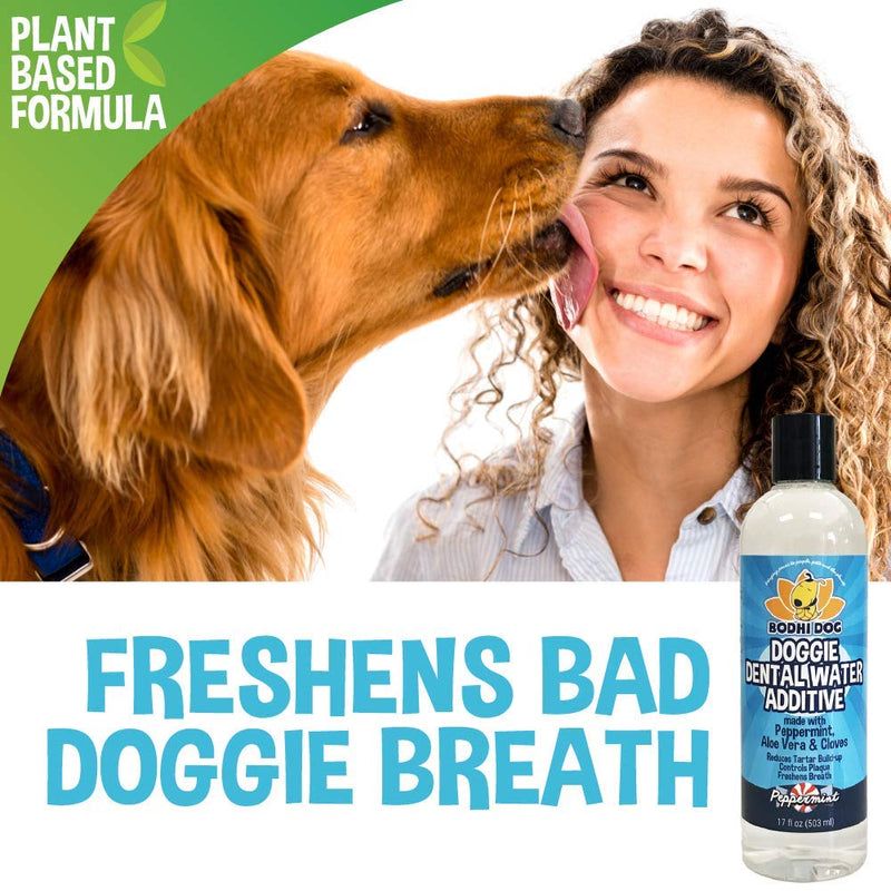 New Premium Dog Breath Freshener Water Additive for Dental Care | Supports Healthy Teeth and Gums | Best for Bad Breath Treatment, Tartar Remover, Plaque Remover | No Brush Required 17oz - PawsPlanet Australia