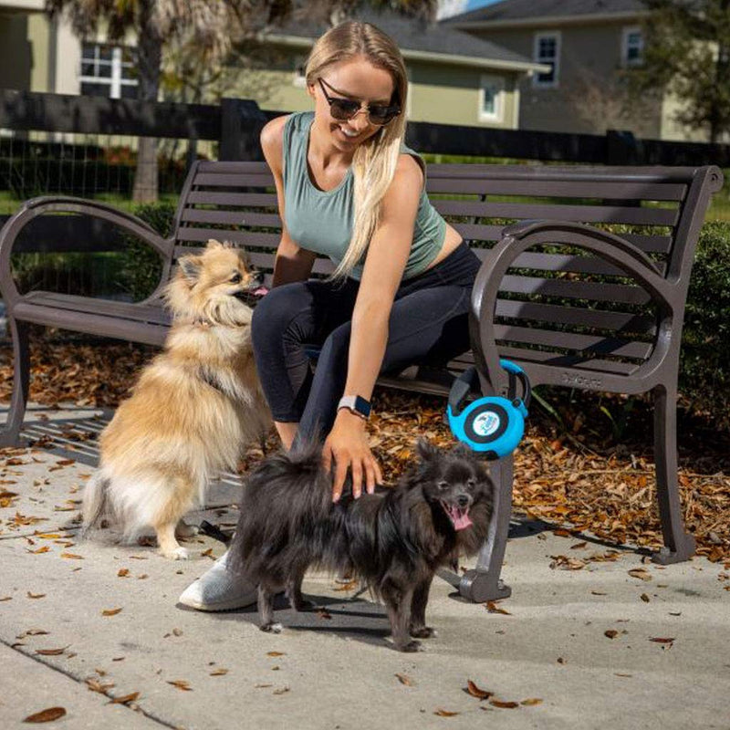 [Australia] - Leash Lock Retractable Dog Leash - The Worlds First Easy One Step Locking Handle to Quickly Secure Your Dog Anywhere. 16 Ft Length. 110lbs for Small to Large Dogs Blue 