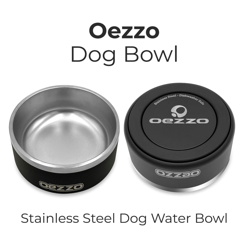 Customized Stainless Steel Dog Bowls, Heavy Duty, Anti-Rust, Non-Slip Silicone Bottom Ring, Branded Laser Engraved, Best Dog Dish for Small, Medium and Large Dogs, Cats and Other Animals (32oz, Black) 32oz - PawsPlanet Australia