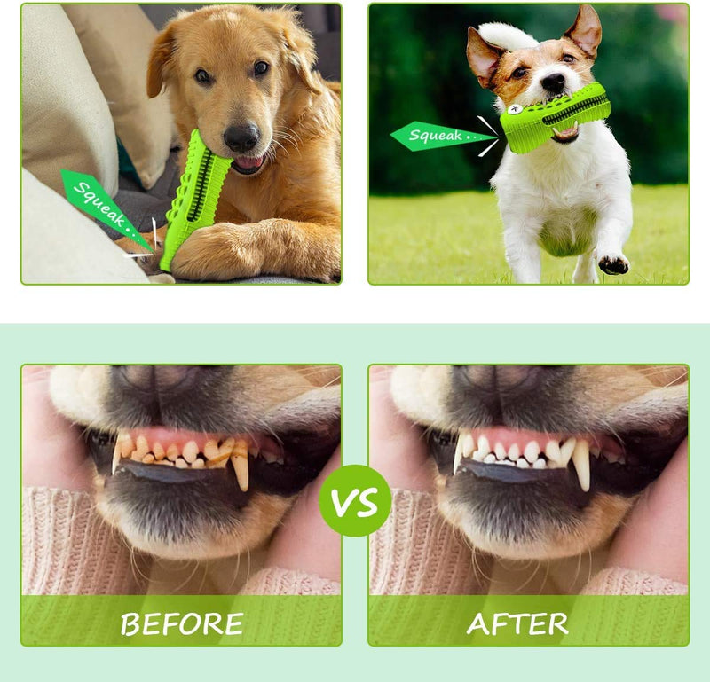 Sixmill Dog Toys Dog Toothbrush Indestructible Squeaky Dog Chew Toys For Medium Large Breed Aggressive Chewers Crocodile Alligator Dental Teeth Cleaning Toy L Grass Green - PawsPlanet Australia