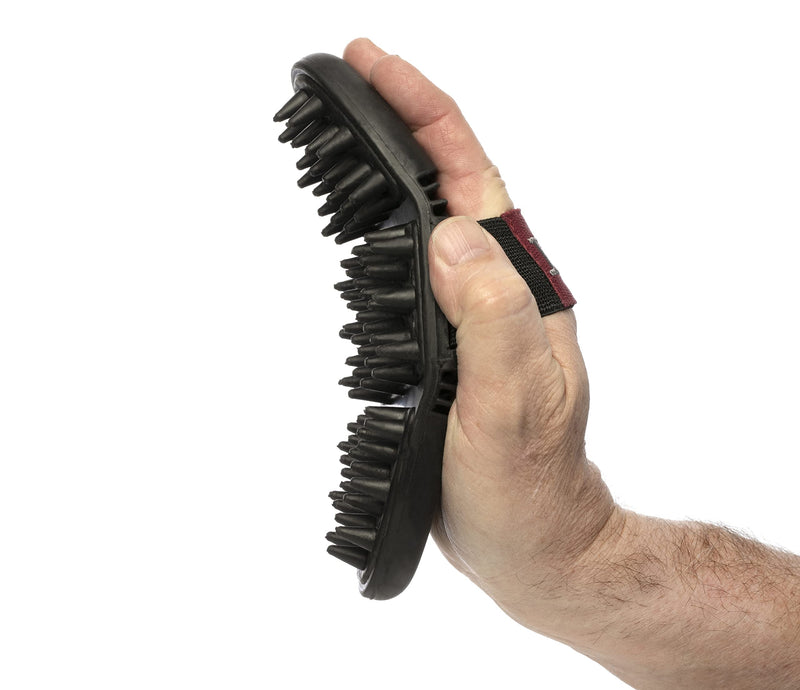 LeMieux Flexi Massage Comb for Horses - Black - Soft Rubber - Ergonomic Shape - One Size - PawsPlanet Australia