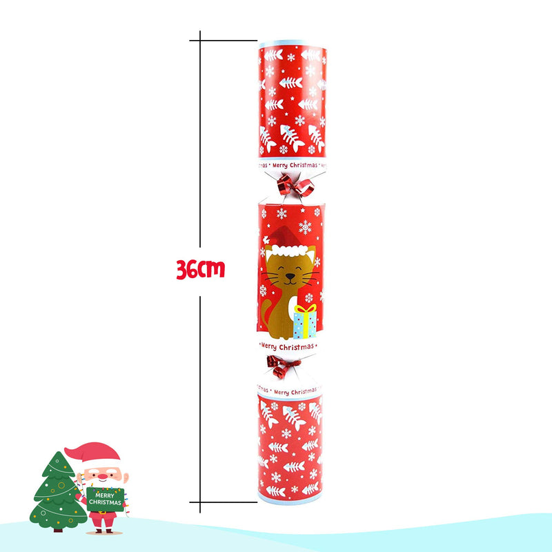 TANEL Christmas Cracker Kits for Pet Cats, 14 Inch (Snap Included) - PawsPlanet Australia