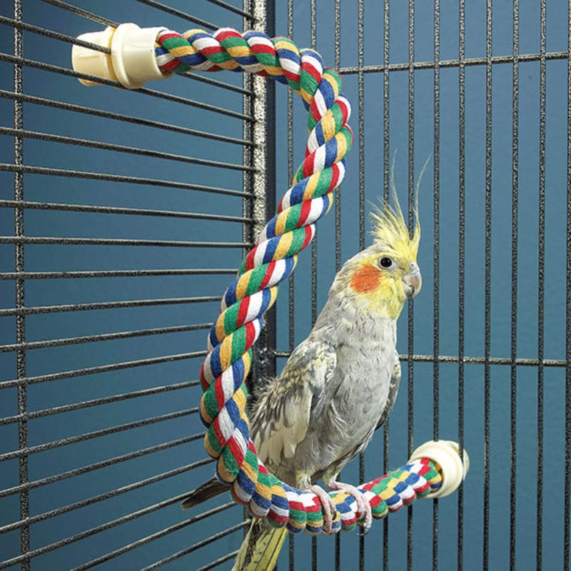 JW Pet Comfy Perch For Birds Flexible Multi-color Rope - PawsPlanet Australia