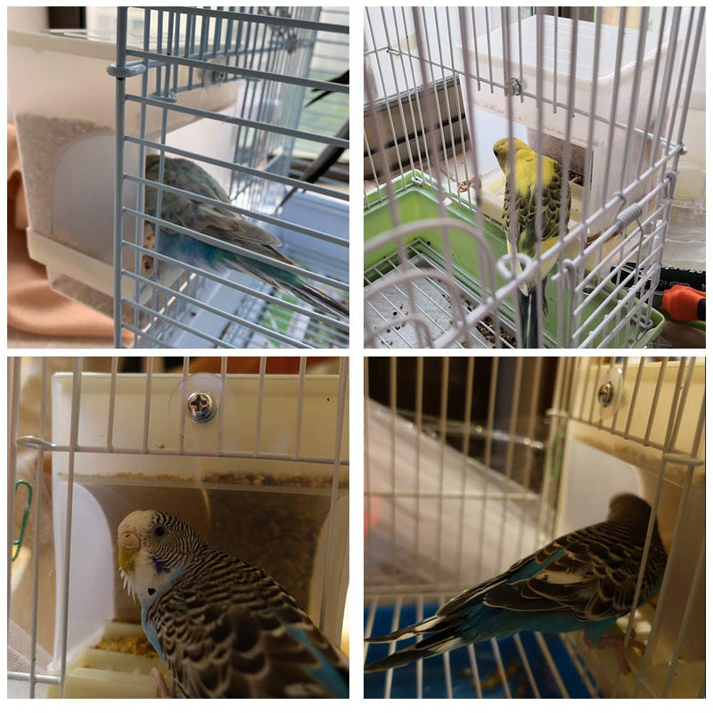 [Australia] - FinYii No-Mess Automatic Bird Feeder - Parrot Feeder Cage Accessories Supplies for Parakeet Canary Cockatiel Finch 