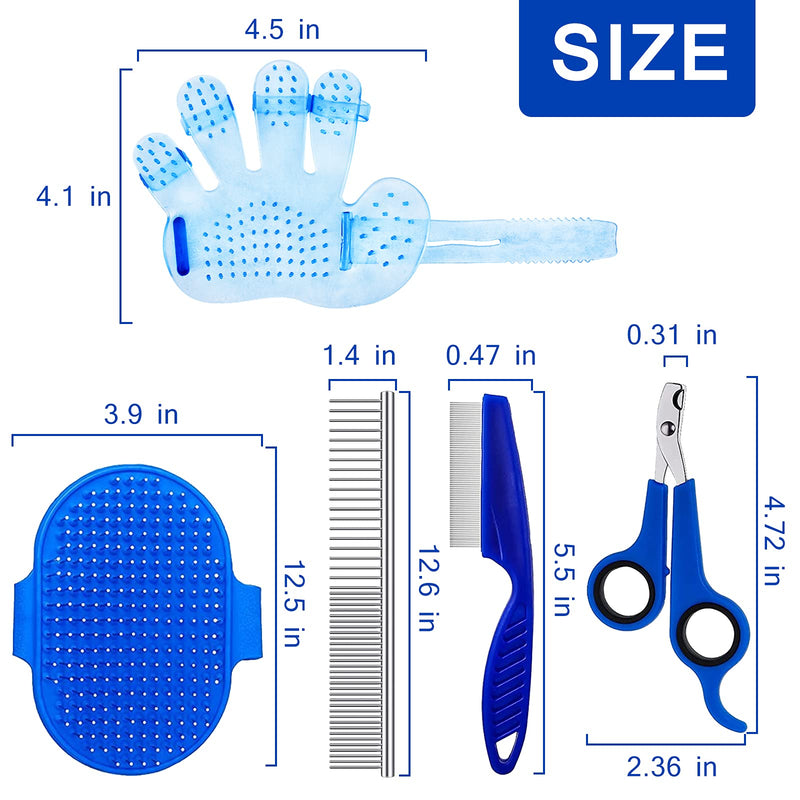 5 Pieces Rabbit Grooming Kit,Rabbit Grooming Brush,Pet Bath Comb Brush,Pet Nail Clipper,Pet Comb for Rabbit,Hamster,Bunny and Guinea Pig - PawsPlanet Australia