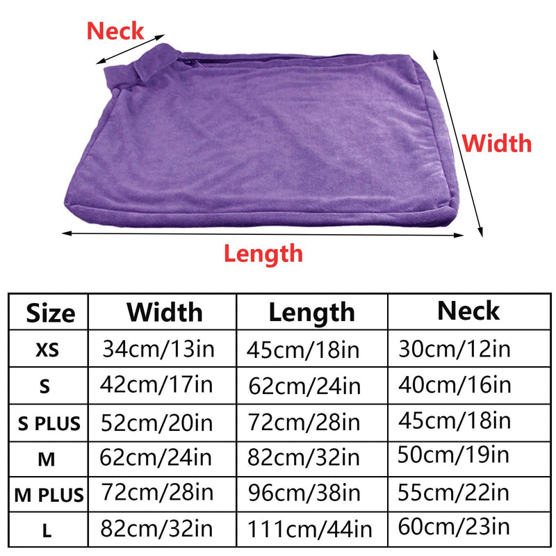Morezi Dog Bathrobe Towel, Dry Fast Dog Bag, Microfibre Fast Drying Super Absorbent Pet Dog Cat Bath Robe Towel - Purple - XSmall X-Small (49x34cm) - PawsPlanet Australia