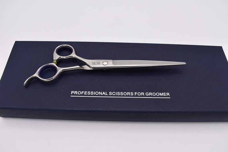 [Australia] - KKO Professional Dog/Pet Grooming Shears/Scissors 5.5'/6'/6.5"/7"/7.5"/8" Left/Right Handed Curved Shears/Straight Scissors Japan Craft Stainless Steel 440c Forged (7“Left Straight) 