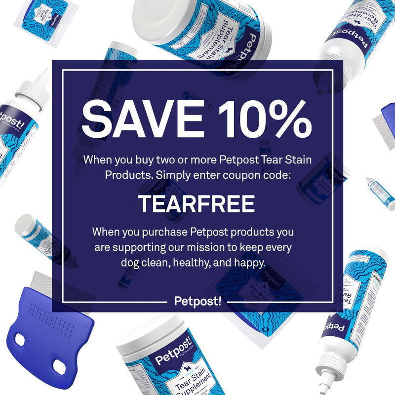 Petpost | Tear Stain Remover Comb for Dogs - Extra Fine Tooth Rake Gently & Effectively Gets Rid of Crust, Mucus, and Gunk Around Your Shih Tsu or Maltese (Tear Stain Comb) Tear Stain Comb - PawsPlanet Australia
