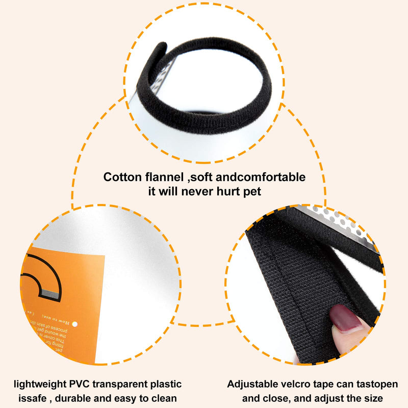 Weewooday 3 Pieces Dog Cone Collar, Adjustable Pet Cone Protective Collar Anti-Bite Lick Wound Cone Healing, Soft Plastic E-Collar Neck Cone for Small, Medium Dog and Cat - PawsPlanet Australia