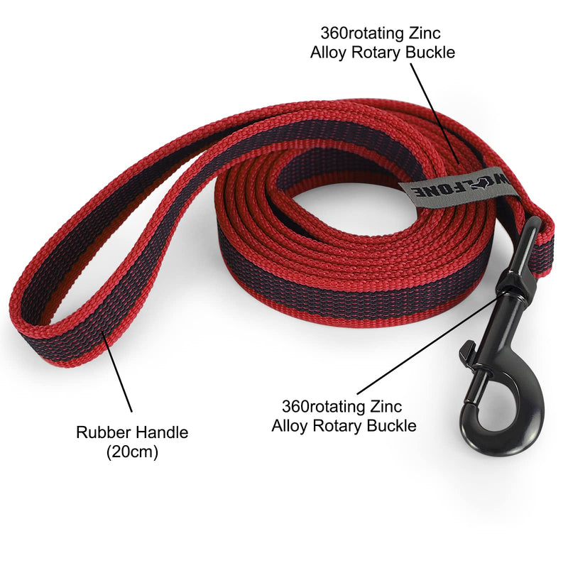 Wolfone 1.5M Red Lightweight Dog/Cat Training Leash, Non-Slip Latex Silk Daily Dog/Cat Leash for Large, Medium, Small Dogs/Cats 1.5M - PawsPlanet Australia