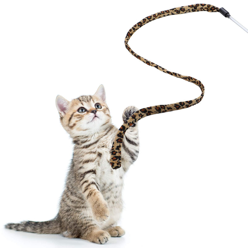 Chalyna 4 Pieces Cat Wand Toys Kitten String Toys Cat Catcher Wands Interactive Kitten Charmer Sticks Jungle Cat Teasers for Pet Cat Kitten Training Exerciser - PawsPlanet Australia