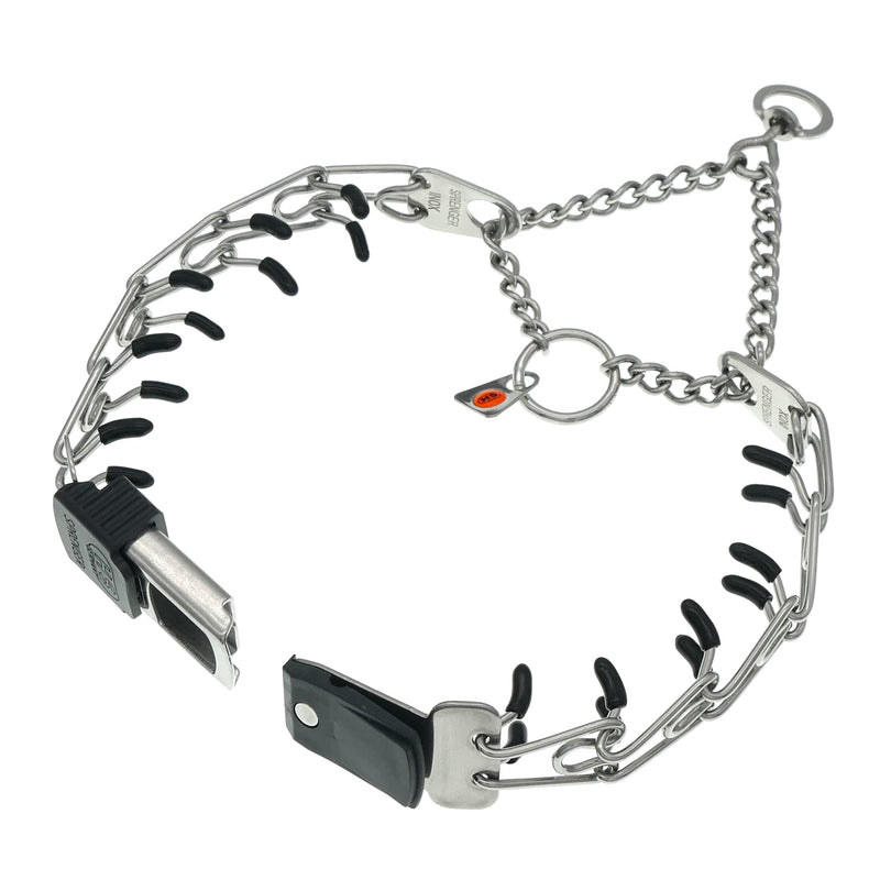 Herm Sprenger Stainless Steel Ultra-Plus Dog Collar with Quick Release ClicLock Buckle, 3 Extra Links, 30 Comfort Tips for Small Medium Large Dogs Professional Training Collar Made in Germany Medium-Large (3.2 mm links) - PawsPlanet Australia