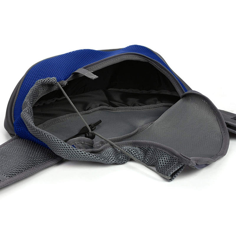 Pet Sling Carrier, Hands-Free Small Pet Carrier for Small Dogs and Cats up to 5kg, Breathable Mesh Dog Sling Carrier with Adjustable Shoulder Strap for Outdoor and Travel (Blue) blue - PawsPlanet Australia