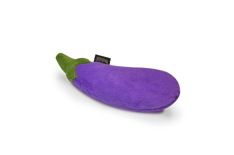 [Australia] - P.L.A.Y. - Farm Fresh Eggplant Plush Toy with Squeaker Pet Toy 