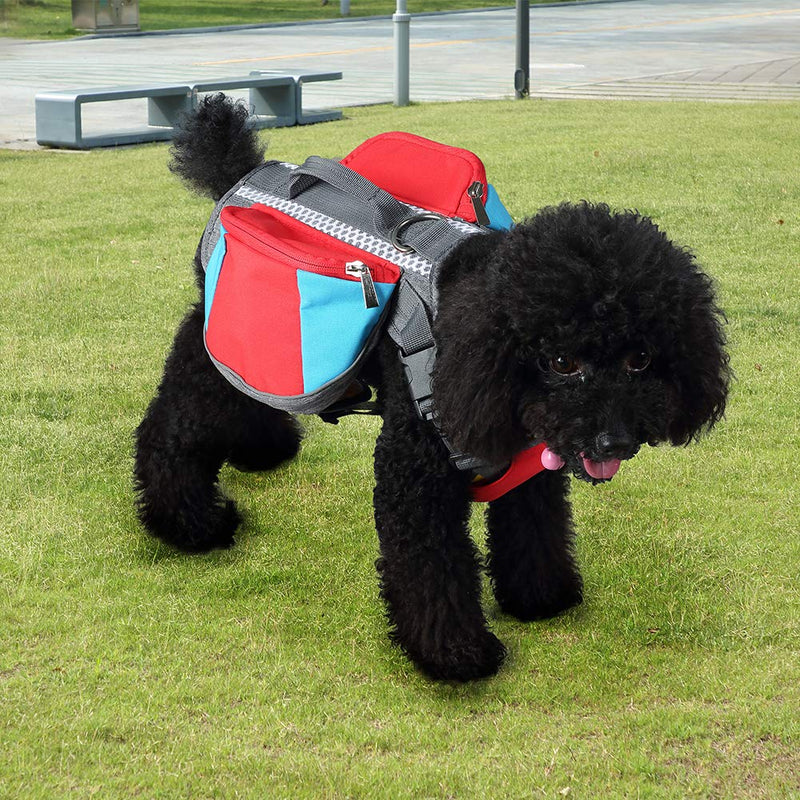 Wellver Adjustable Dog Saddle Bag Backpack, Hound Travel Saddle Bag Packs Hiking Walking Camping for Small & Medium & Large & Extra Large Dogs ellipse-multi-1 - PawsPlanet Australia