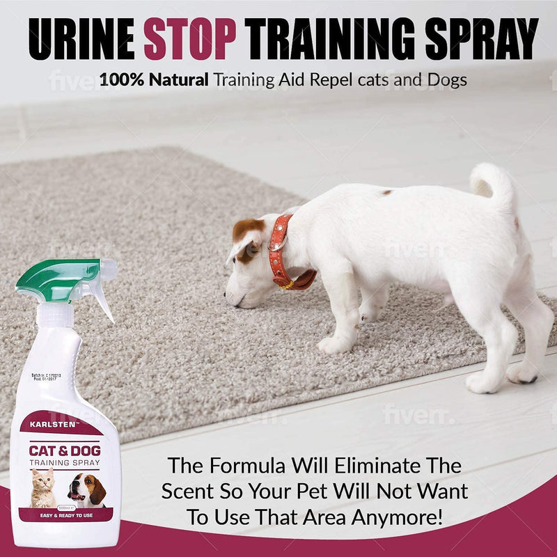 Karlsten Urine Repellent & Anti Fouling Spray for Cat and Dog Repellent Stop Cats and Dogs Repeat Marking Indoors and Outdoors Natural Training Aid Repel cats and Dogs 500 ML - PawsPlanet Australia