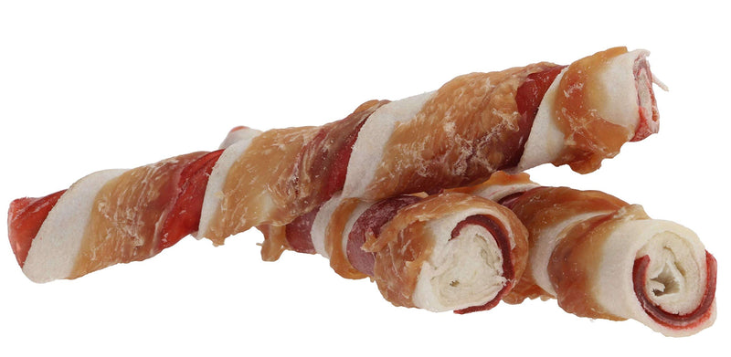 Pets Unlimited Tricolor Chewy Sticks with Chicken Medium, 3pc transparent M (Pack of 3) - PawsPlanet Australia