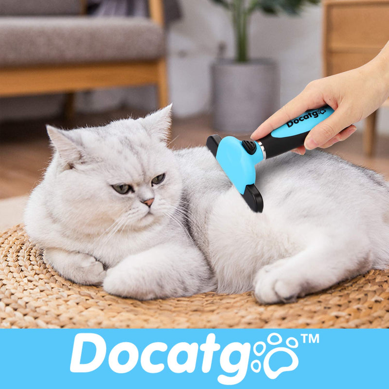 [Australia] - Docatgo Pet Grooming Brush, Professional Deshedding Tool for Dogs and Cats with Short to Long Hair, Efficiently Remove Loose Hair and Reduce Shedding by 95% for Small Medium, Large Pet (L) 