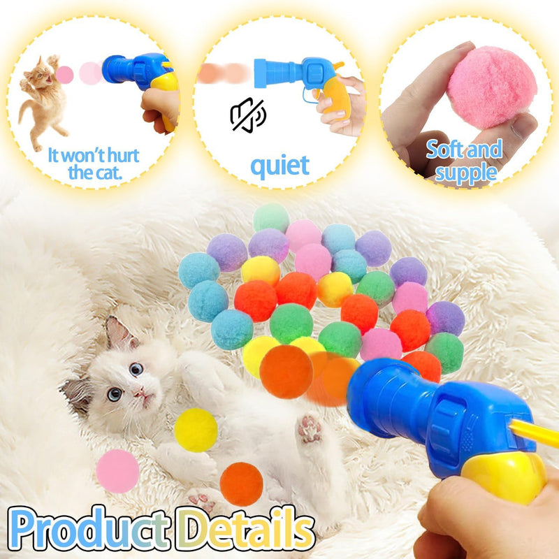 Vhger Interactive Cat Toy, Cat Scratching Ball Toy, Creative Mini Plush Ball Toy, Relieve Depression, Silent Pet Accessories for Interaction, Training (30 Balls) - PawsPlanet Australia