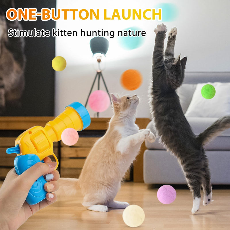 BGTLJKD Pack of 100 cat toy balls, interactive cat toy ball, cat ball, kitten toy plush ball, interactive launch training, silent cat toy for indoor cats - PawsPlanet Australia