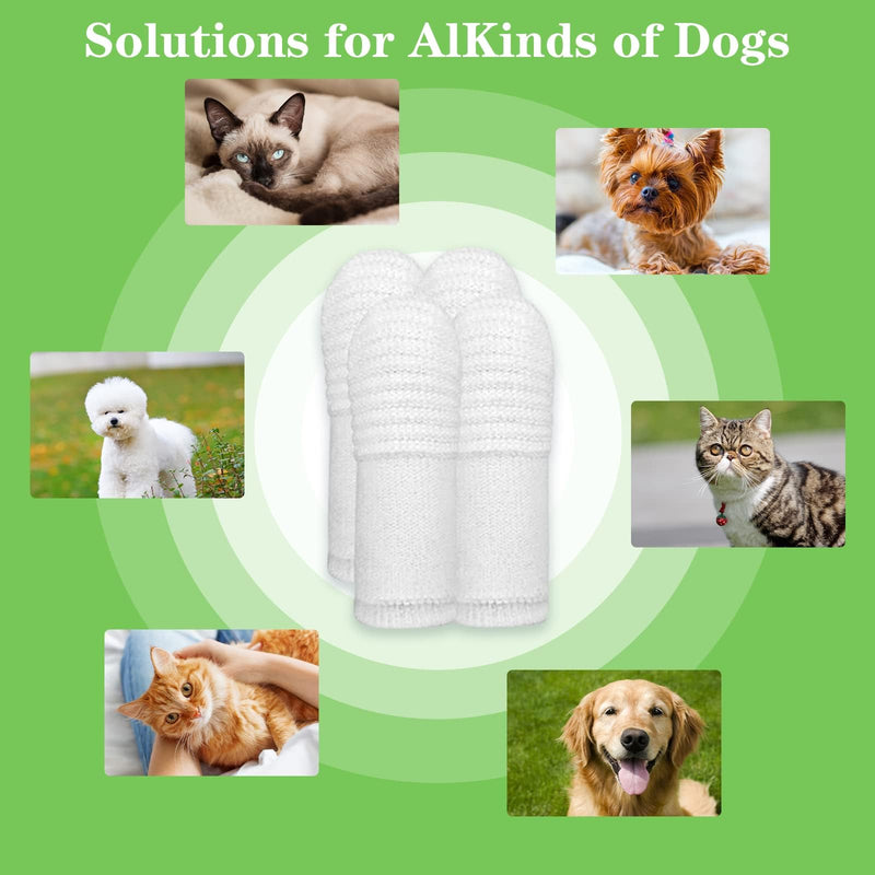 UICCVOKK Pack of 20 dog toothbrush finger cots, finger cots dogs dental care cat toothbrush pet finger toothbrush dog anti-plaque finger dog efficient and clean dog toothbrush knitted fabric - PawsPlanet Australia
