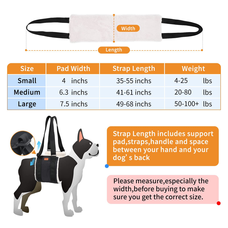 Adjustable Dog Lifting Harness, Support and Rehab Harness for Weak Rear Legs, Soft Sling Assist The Dog Who are Senior, Injured, Disabled and After ACL Surgery Rehabilitation (For Large Dog) For Large Dog - PawsPlanet Australia