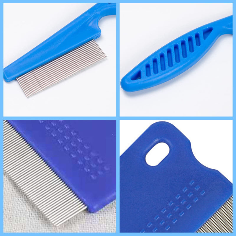 Grooming comb pet flea comb stainless steel flea comb dogs cats flea comb professional pet comb is used for combing animal hair, removing fleas, tangles, stains, tears, pet care - PawsPlanet Australia