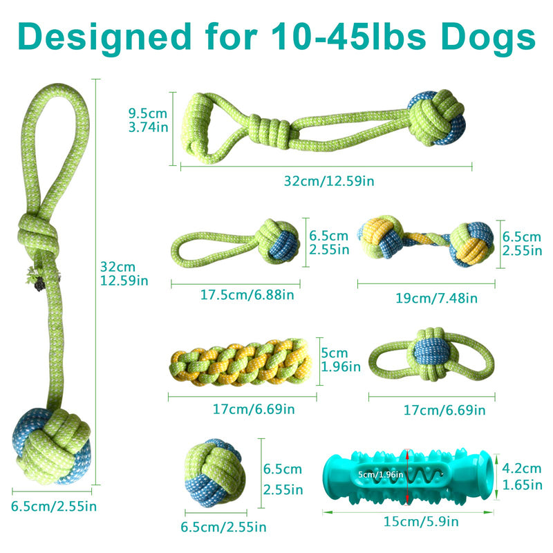 Dog Rope Toys, Dog Chew Toys for Puppy Teething, 8 Pack Rope Toys for Aggressive Chewers, Durable Dog Rope Toys for Medium to Small Dogs, Pet Toys for Dogs with Interactive Rope Teething Toys - PawsPlanet Australia