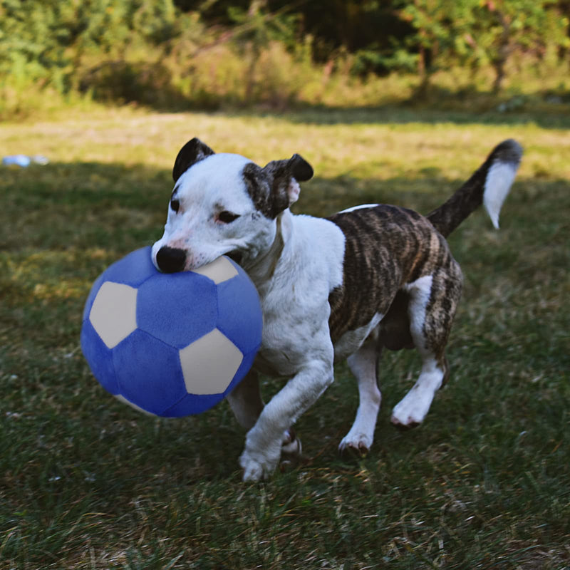 Piang Gouer Interactive Dog Toys Soccer Ball，Plush Squeaky Dog Toys Ball，Dog Puzzle Toys Football Indoor Outdoor Jolly Ball for Dogs ,Dog Balls for Medium and Large Dogs Toys Diameter 7.1in/18cm - PawsPlanet Australia