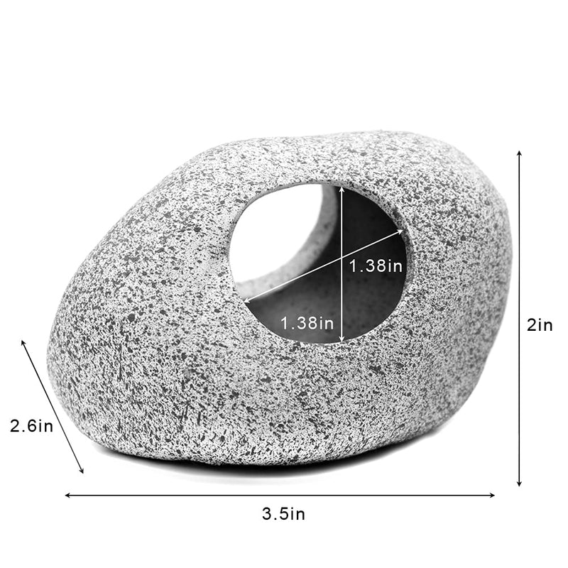 2 Pieces Stackable Aquarium Decoration Rock Caves, Hideaway for Shrimp Cichlid Hiding Breeding Spawning, Professional Hideout Decor for Territorial Fish (Natural) - PawsPlanet Australia