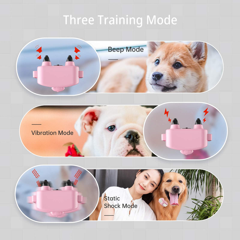 Pedono Dog Training Collar Rechargeable Dog Shock Collar with Remote, 3 Training Modes Beep Vibration and Shock, IPX7 Waterproof, 1200ft Long Remote Range, Adjustable Collars for Dogs with Remote - PawsPlanet Australia