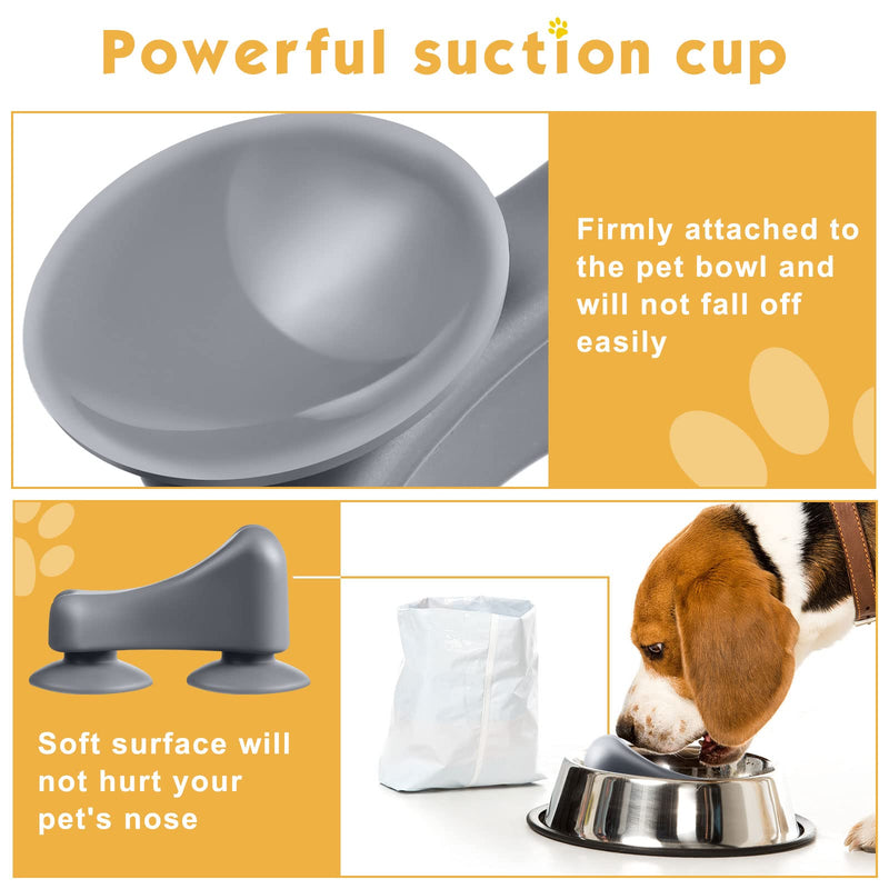 5 Pieces Silicone Slow Feeder Insert for Dog Bowls Bone Design Grey Slow Feeder Bowl Insert to Slow Down Eating with Suction Cup Turn a Dog Bowl or Dish into a Dog Bowl Slow Feeder - PawsPlanet Australia