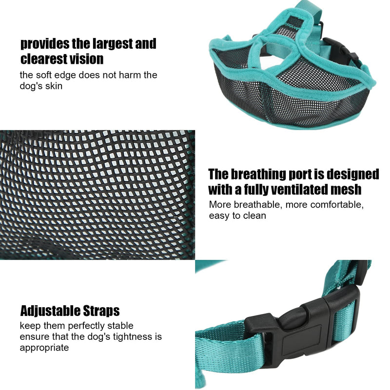 Naroote Bulldog Muzzle with Short Snout Poison Bait Protection Dog Anti Poison Bait Muzzle for Dogs Dog Muzzle Muzzle for Dogs with Short Snout Anti Biting for Dogs (m) - PawsPlanet Australia