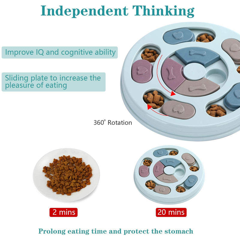 Dog Puzzle Toys,Dogs Food Puzzle Feeder Toys for IQ Training & Mental Enrichment,Dog Treat Puzzle Blue - PawsPlanet Australia