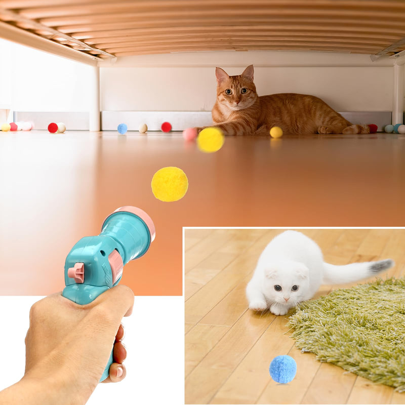 Mkitnvy cat toy 50 balls, soft cat balls, kitten pompom toy balls, plush kitten pet toy balls, interactive toy for cats and kittens - PawsPlanet Australia