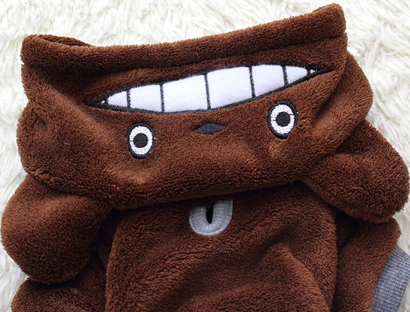 Xiaoyu Puppy Dog Pet Clothes Hoodie Warm Sweater Shirt Puppy Autumn Winter Coat Doggy Fashion Jumpsuit Apparel, Brown, XS - PawsPlanet Australia