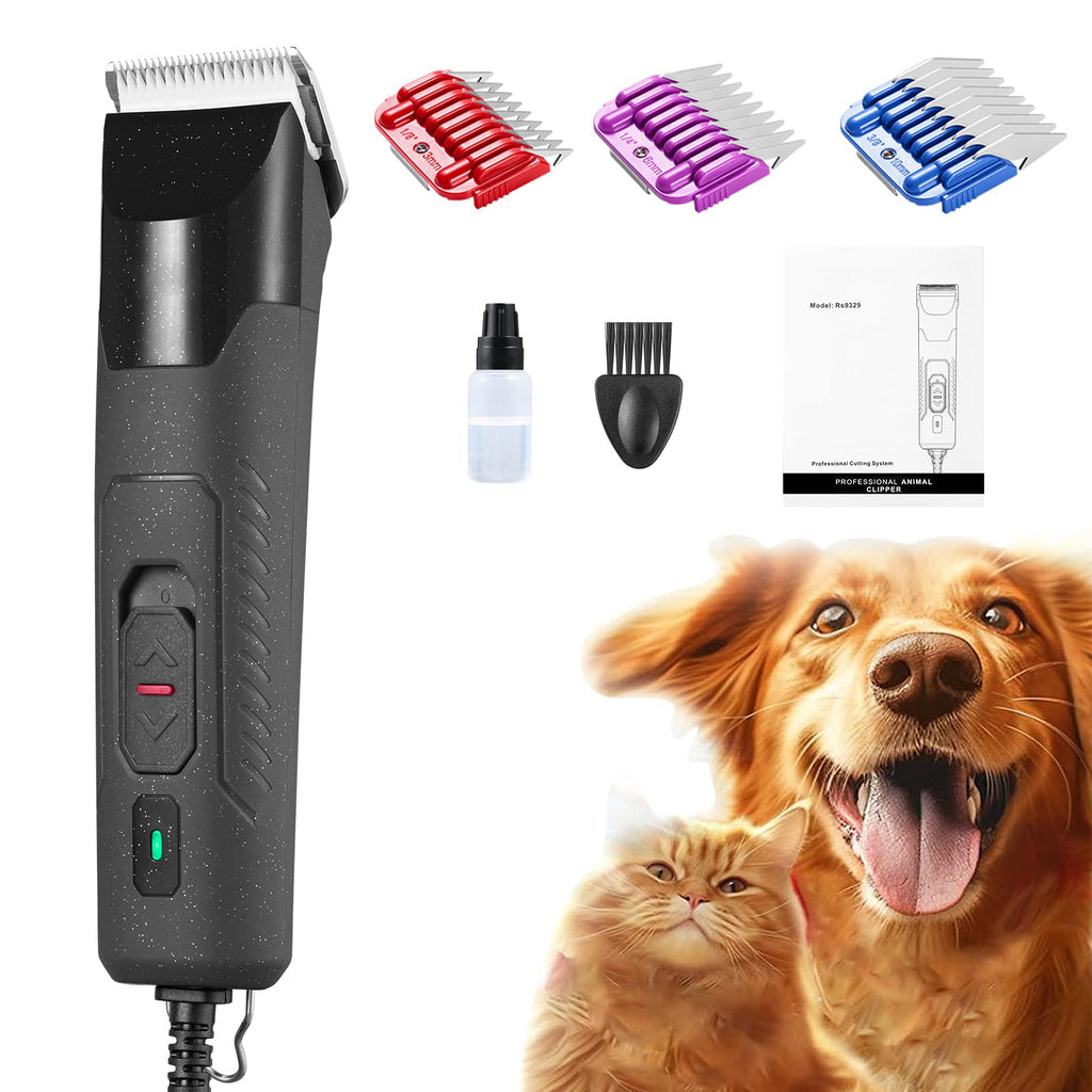 Professional grooming, electric, wired, super 2 speeds, low noise, cool and quiet running design for thick, heavy coats, dogs, cats and other animals - PawsPlanet Australia